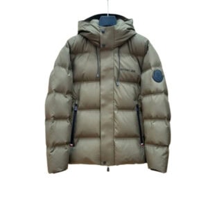 MONCLER Puff Grey Hooded Coat