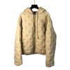Louis Vuitton Monogram Quilted Nylon Hooded Beige Coat