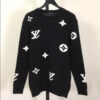 Louis Vuitton Black LV Logo Sweatshirts Coat