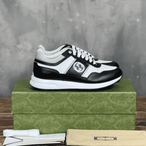 Gucci Leather Low 'Black White' Sneaker