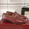 Gucci Horsebit Bright Red GC Monogram Loafer