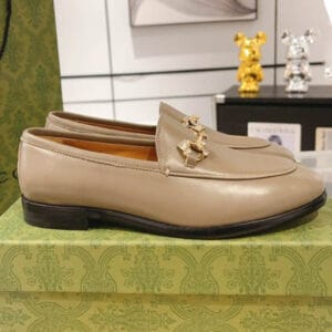 Gucci Jordaan Brown Leather Loafer
