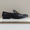 Gucci Jordaan Crocodile Black Loafer