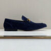 Gucci Horsebit Blue Suede Loafer