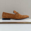 Gucci Jordaan Brown Suede Loafer