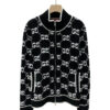 GUCCI Bouclé Stitch Jacquard Black Knitwear