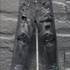 Amiri Ripp Black Paint Splatter Jeans