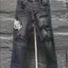 Amiri Ripp Black Embroider Jeans