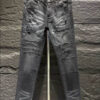 Amiri Black Ripp Logo Black Jeans