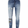 Amiri Blue Embroider White Jeans