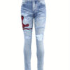 Amiri Red Snake Archival Rip Jeans