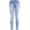 Amiri Logo-Embroidered Skinny Blue Jeans