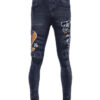 Amiri Logo-Embroidered Skinny Black Jeans