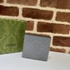GUCCI MEN'S CURRENT GRAY GG EMBOSSED LEATHER BIFOLD WALLET- WLG035