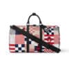 LV Keepall Bandoulière 50 in Redblue Damier Flag Coated Canvas - LW179