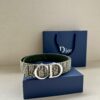 The Dior Black Oblique Jacquard Print Reversible Belt - DB020