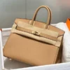 Hermes Birkin 25cm Bag In Chai Clemence Leather GHW - HW002