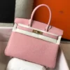 Hermes Birkin 30cm Bag In Pink Clemence Leather GHW - HW026
