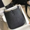 Hermes Evelyne III TPM Bag In Black Clemence Leather - HW050