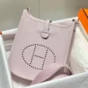 Hermes Evelyne III TPM Bag In Mauve Pale Clemence Leather - HW042