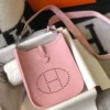 Hermes Evelyne III TPM Bag In Pink Clemence Leather - HW052
