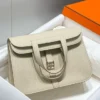 Hermes Halzan 25 Bag in Craie Clemence Leather - HW092