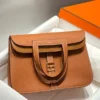Hermes Halzan 25 Bag in Gold Clemence Leather - HW087
