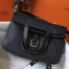 Hermes Halzan 31cm Bag In Black Clemence Leather - HW099