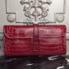 Hermes Jige Elan 29 Clutch In Dark Red Crocodile Leather - HW107