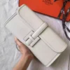 Hermes Jige Elan 29 Clutch In White Epsom Leather - HW102