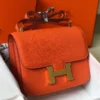 Hermes Orange Constance MM 24cm Epsom Leather Bag - HW041