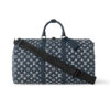 Louis Vuitton Keepall Bandoulière 50 in Ink BlueWhite Monogram Shadow Leather - LW193