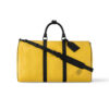 Louis Vuitton Keepall Bandoulière 50 in Yellow Damier Scuba Calfskin Leather - LW194