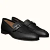 Hermes Men's Monterey Loafers In Black Calfskin - HM042