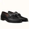 Hermes Men's Sydney Loafers In Black Calfskin - HM043