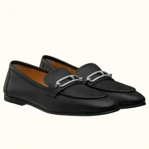 Hermes Men's Colette Loafers In Noir Calfskin - HM045