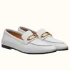 Hermes Men's Colette Loafers In White Calfskin - HM046