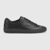 MEN'S G75 SNEAKER IN BLACK LEATHER - GCC259