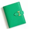 Hermes Bearn Compact Handmade Wallet in Bambou Chevre Mysore Goatskin - HW147