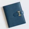 Hermes Bearn Compact Handmade Wallet in Deep Blue Epsom Calfskin - HW154