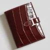 Hermes Bearn Compact Wallet in Bordeaux Shiny Alligator Leather - HW168