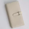 Hermes Bearn Long Handmade Wallet in Craie Epsom Calfskin - HW155