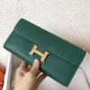 Hermes Constance Long Wallet In Malachite Epsom Leather - HW184