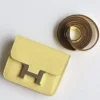 Hermes Constance Slim Wallet in Jaune Poussin Epsom Calfskin - HW163