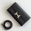 Hermes Constance To Go Wallet in Black Epsom Calfskin - HW178