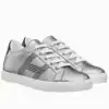Hermes Men's Avantage Sneakers In Grey Metallic Leather - HM059