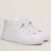 Hermes Men's Daydream High-top Sneakers in White Leather - HM031