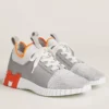 Hermes Men's Depart Sneakers in Grey Gradient Knit - HM029