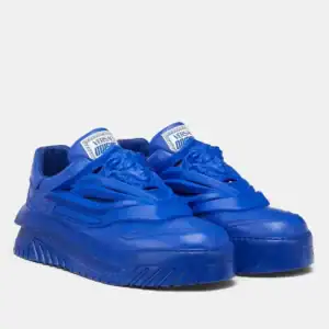 VERSACE WOMEN'S ODISSEA SNEAKERS IN BLUE LEATHER - VSS015