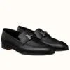 Hermes Men's Paris Loafers In Black Calfskin - HM011